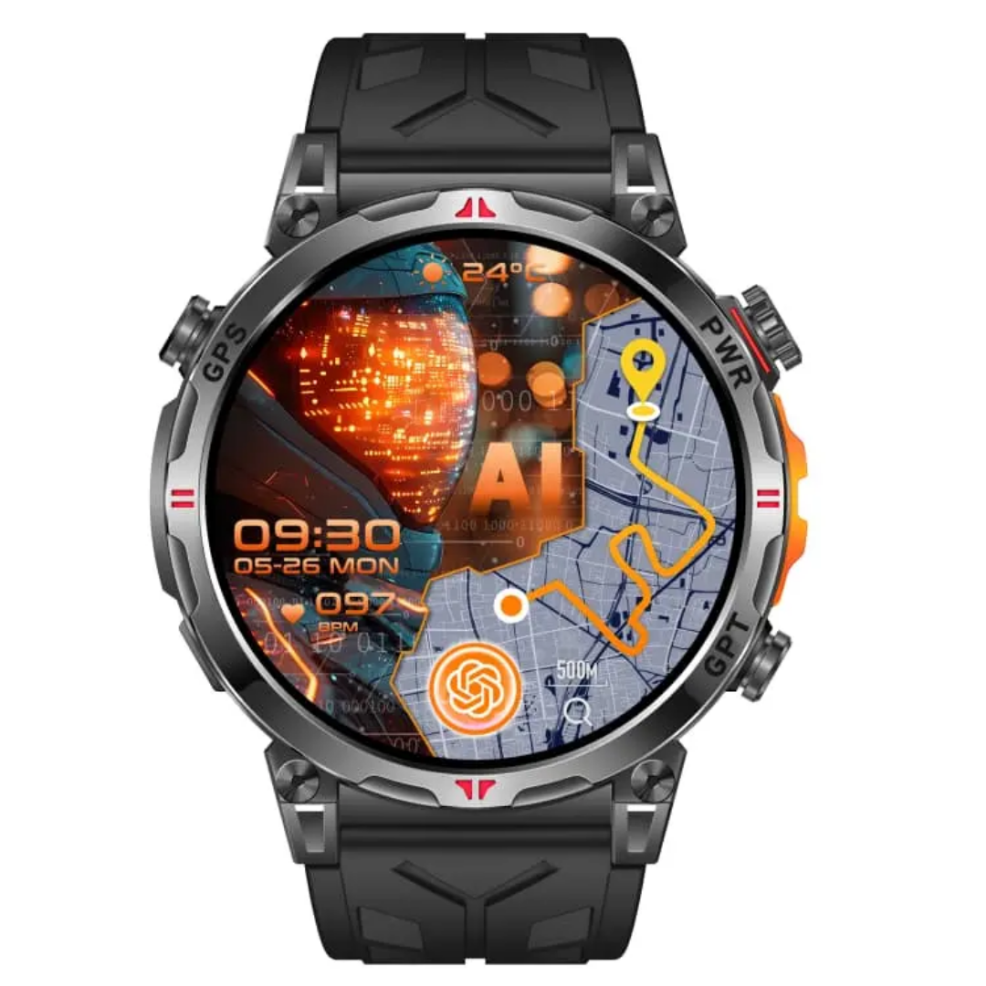 CRG41 Gps Smartwatch Altitude Pressure Compass Voice Assistant Multi Sports 650mah 3atm Outdoor Amoled Smart Watch Oem Odm