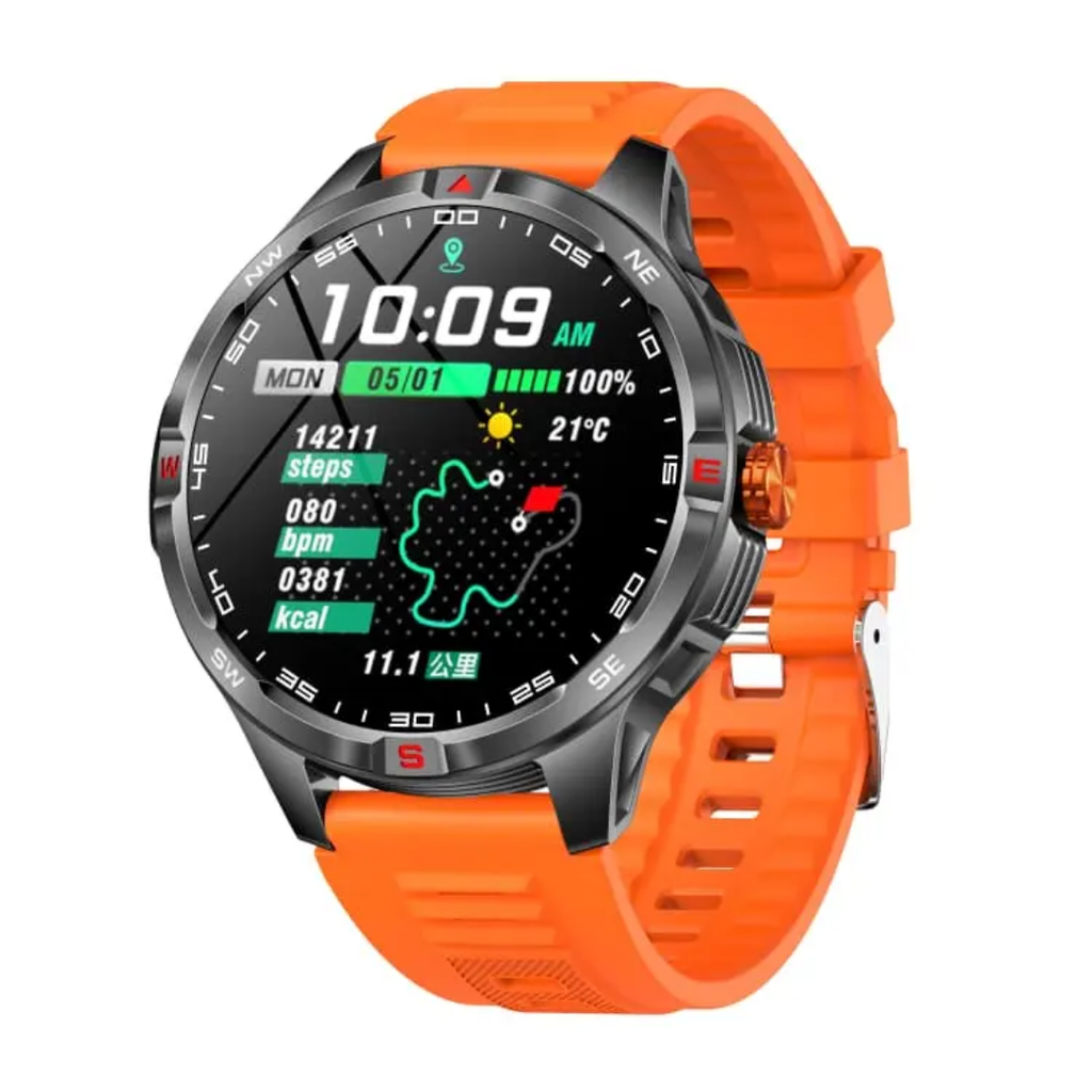CR128 আউটডোর 1000mah বিগ ব্যাটারি স্মার্টওয়াচ পুরুষদের 1.46" এইচডি স্ক্রিন কম্পাস Ip68 ওয়াটারপ্রুফ হেলথ ট্র্যাকিং স্পোর্টস স্মার্ট ওয়াচ
