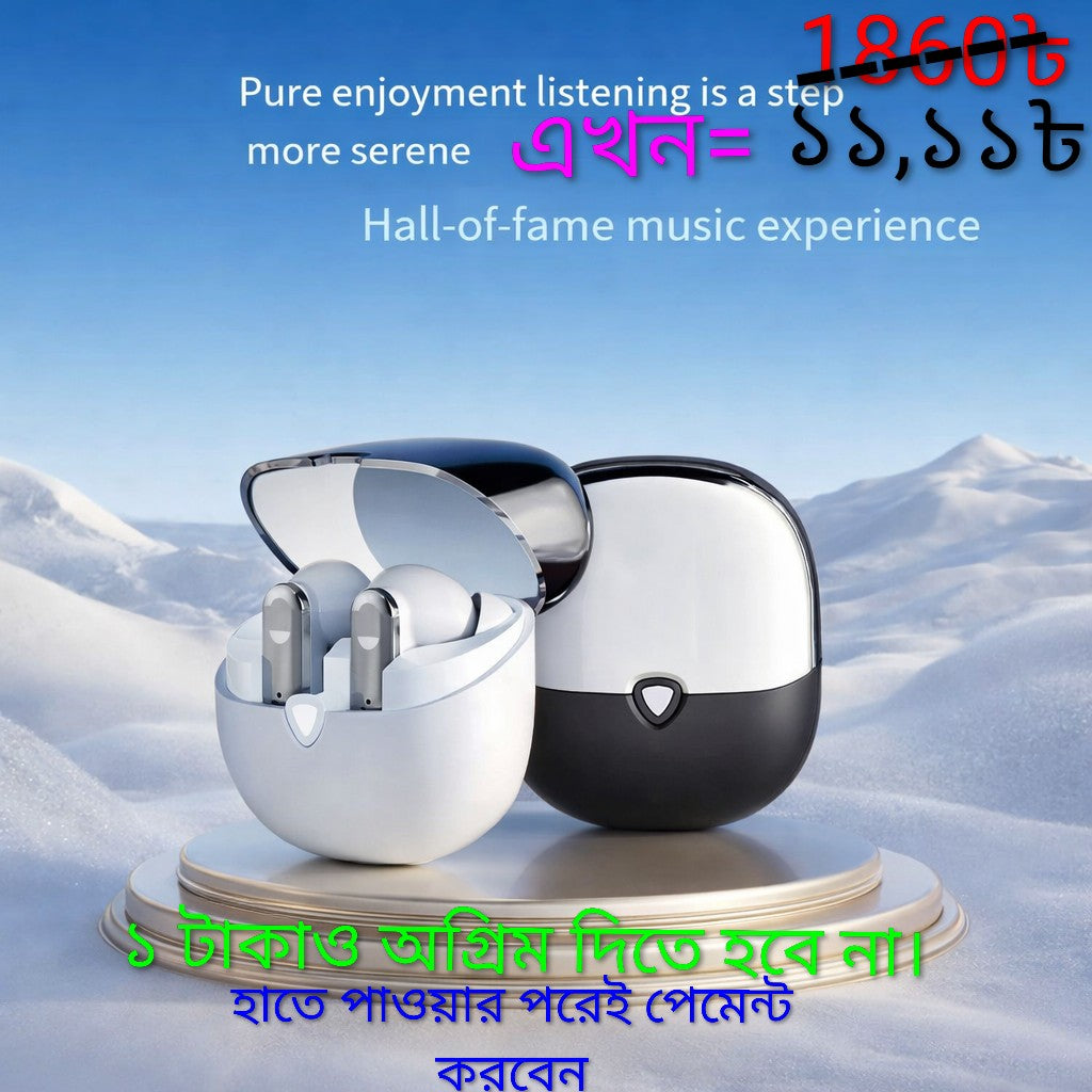 S60 ট্রু ওয়্যারলেস ইয়ারবাডস,ক্লিয়ার কলিং,শক্তিশালী ব্যাটারি,টাইপ-C ফাস্ট চার্জ,গেমিং মোড।