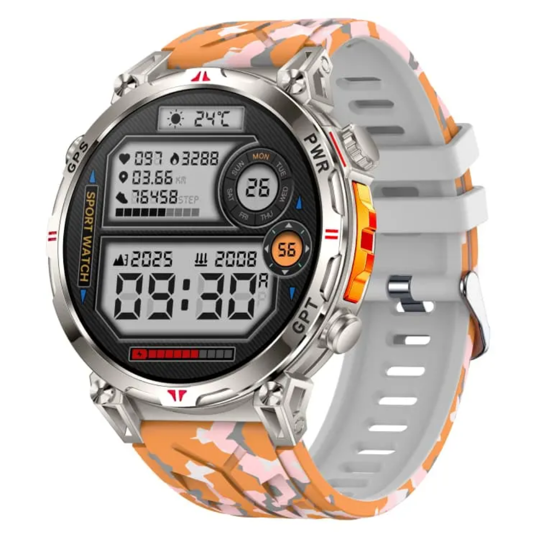 CRG41 Gps Smartwatch Altitude Pressure Compass Voice Assistant Multi Sports 650mah 3atm Outdoor Amoled Smart Watch Oem Odm