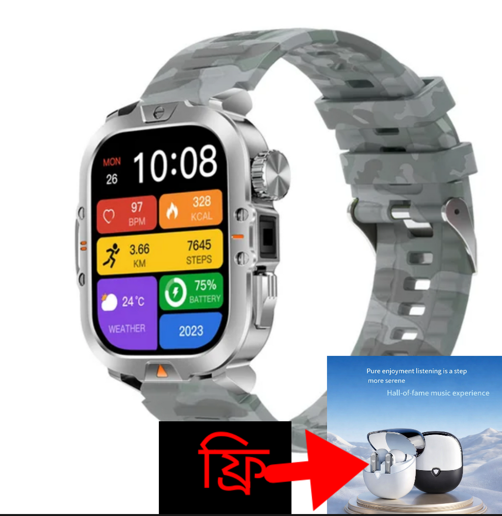 ৪১০mah টর্চলাইট স্মার্টওয়াচ Ip68 ওয়াটারপ্রুফ CR032 স্মার্ট ওয়াচ এক্সারসাইজ মোড বিটি কলিং হেলথ মনিটরিং