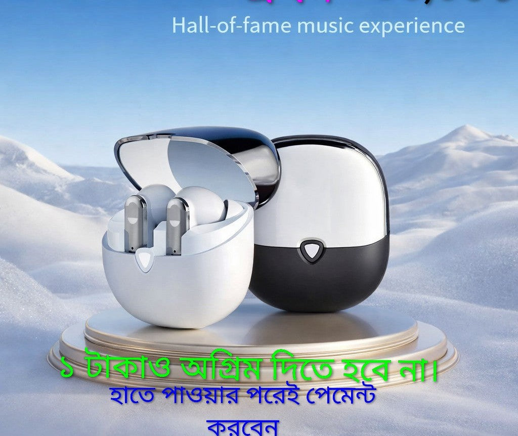 S60 ট্রু ওয়্যারলেস ইয়ারবাডস,ক্লিয়ার কলিং,শক্তিশালী ব্যাটারি,টাইপ-C ফাস্ট চার্জ,গেমিং মোড।